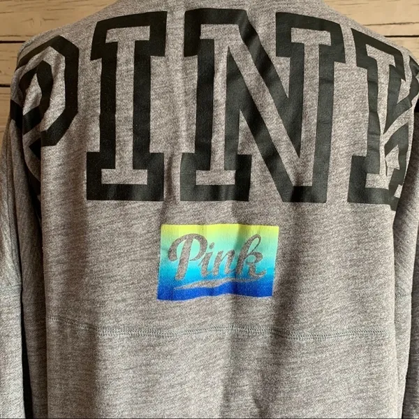 Victoria’s Secret PINK Grey College Sweatshirt - Image 4