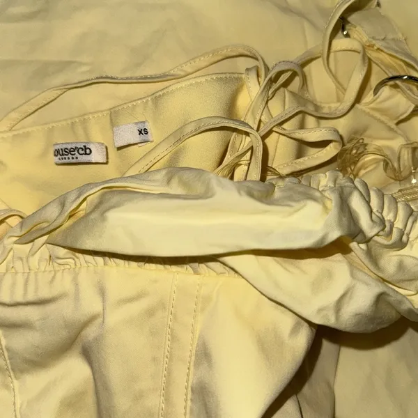 NWOT HOUSE OF CB 'Carmen' Buttercup Bustier Corset Yellow Sundress Sz XS - Image 9