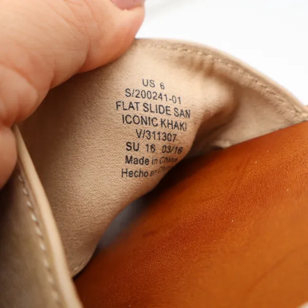 Gap Womens Flat Slide Sandals Iconic Khaki Brown Minimalist Slip On Size 6 - Image 7