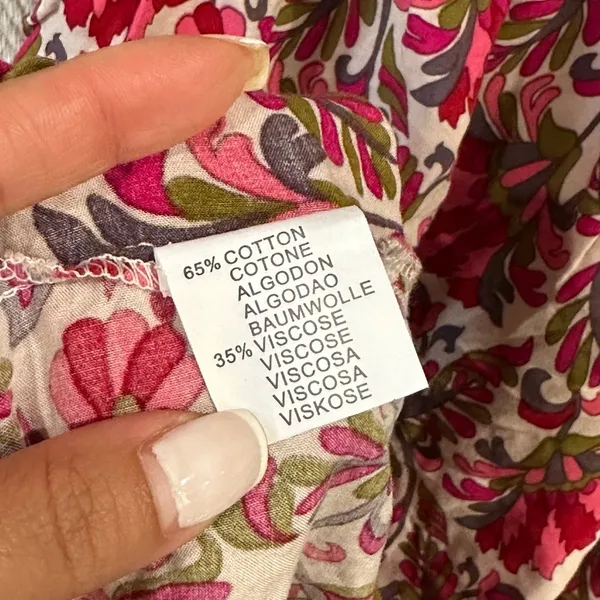 Moni & Co Floral Pink V-Neck Dress‎ Women’s Size L/XL - Image 8