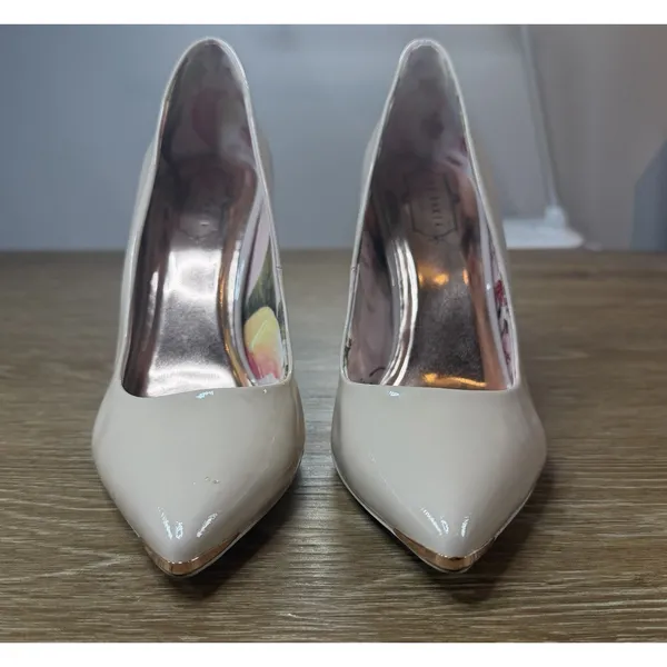 Ted Baker Kaawin Pumps Women 9.5 EU 40 Nude Patent Leather Stiletto Heels - Image 2