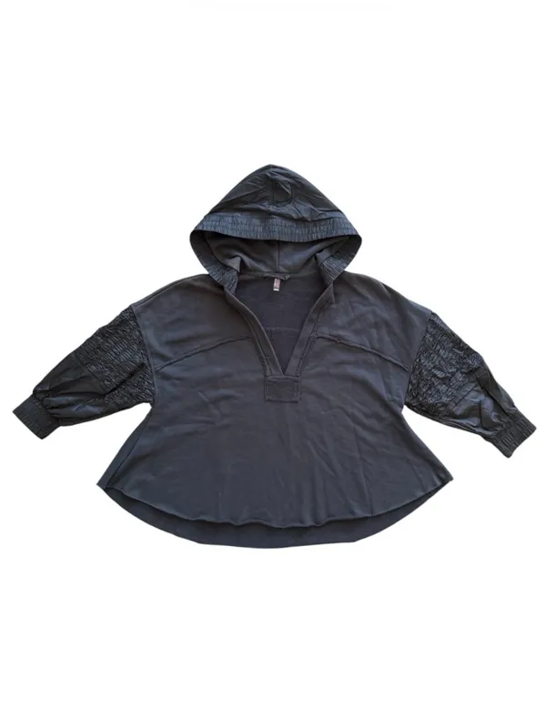Free People Movement Spin Hoodie Charcoal Gray Size Small - Image 3