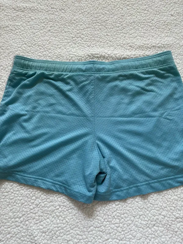 Nike Dri-FIT Turquoise Teal Blue Layered Mesh Running Athletic Short M Workout - Image 8