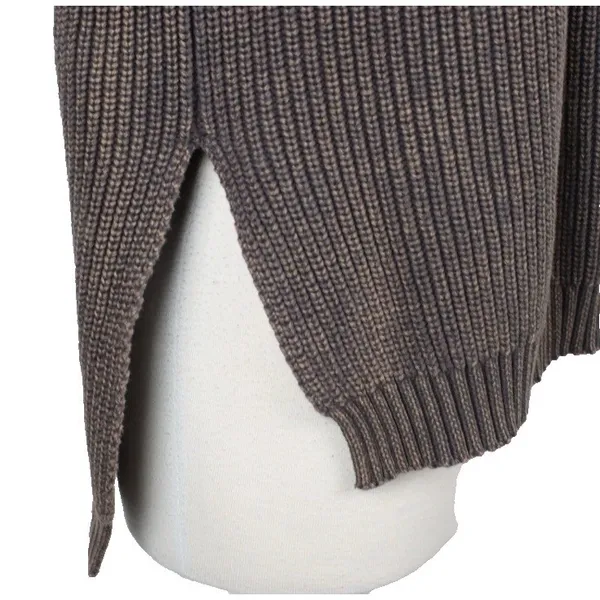 Umgee Chunky Knit‎ Sweater Women's Medium Mineral Wash Lace-Up Shoulder Grunge - Image 8