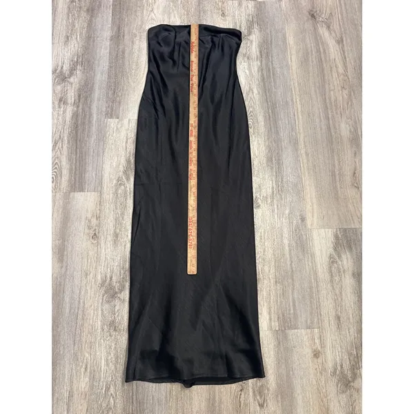More To Come Emma Strapless‎ Maxi Dress Black Strapless Satin Evening Gown - Image 7