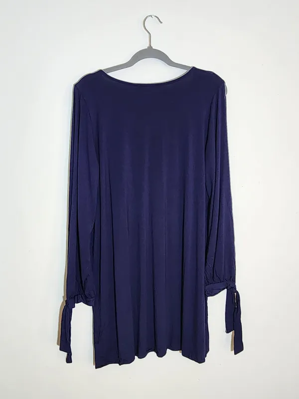 Lulus Navy Blue Shift Dress with Shoulder and Arm Cutouts Size XL NWT - Image 5