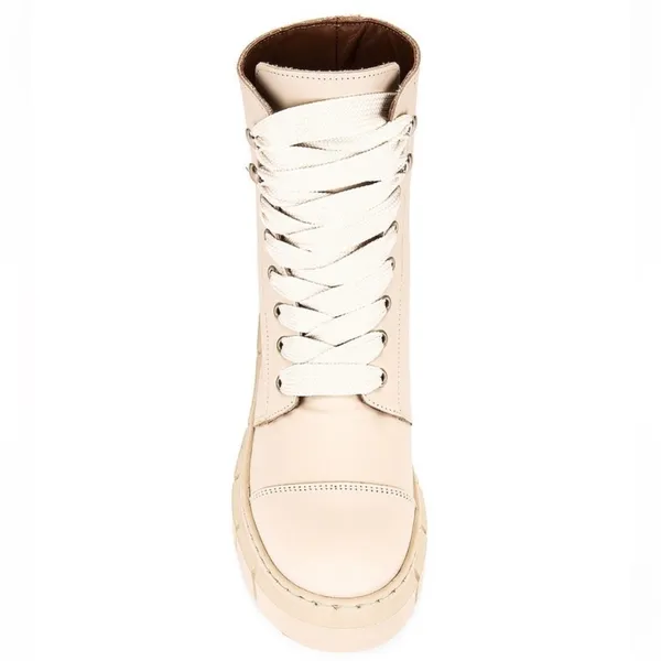 ALOHAS Can Can Leather Lace up Boot in Beige EU 36/US 6‎ - Image 5