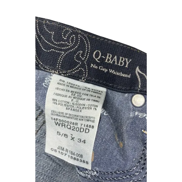 Wrangler Q-Baby Ultimate Riding Jeans 5/6x34 Blue Bootcut Western Cowgirl - Image 3