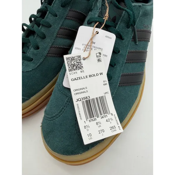 Adidas Gazelle Bold Aurora Ivy Gum Brown Platform Skater Suede Low Sneakers 10 - Image 4