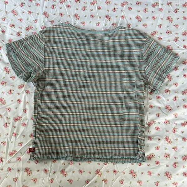 DICKIES striped lettuce trim tee - Image 3