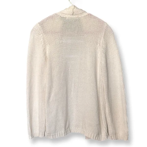 Liz Claiborne Winter White Cable Knit Shrug Sz L - Image 4
