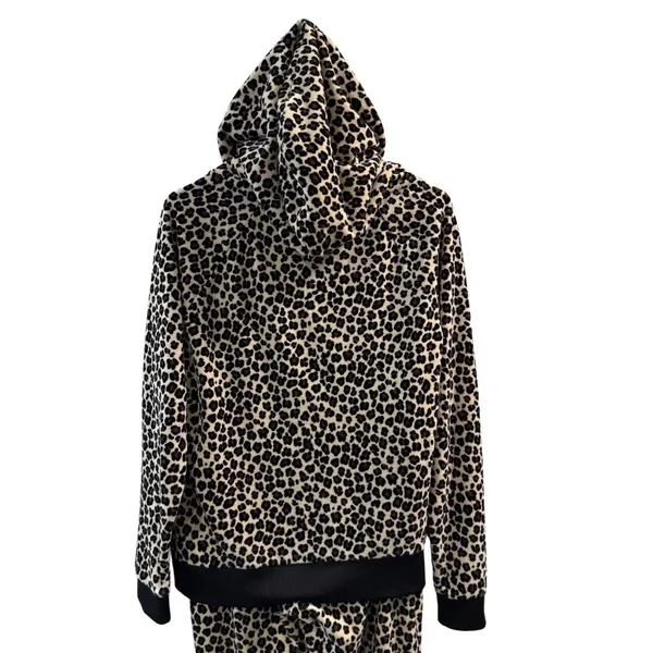 Juicy Couture Women’s Leopard Velvet Track Suit Size M - Image 2