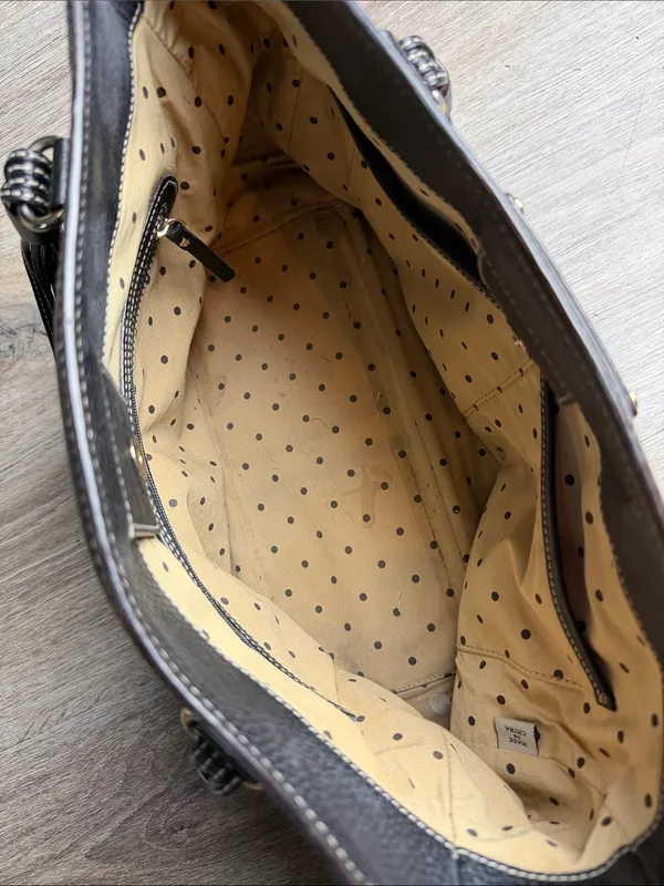 Kate Spade New York Foster Crossing Rue Satchel Black Pebbled Leather Tote Bag - Image 8