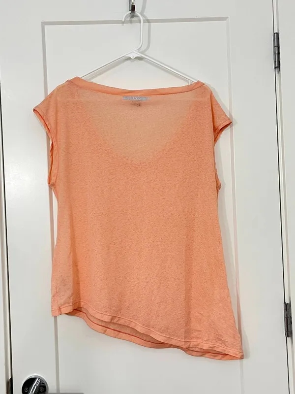 Gymshark x Nikki Blackketter Medium Peach Asymmetrical Hem Athleisure Top - Image 5