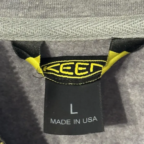 KEEN‎ Womens Jacket Full Zip Hoodie Drawstring Fleece Outdoor Pockets Gray Large - Image 6