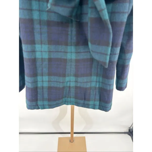 Tuckernuck Blackwatch Plaid Faye Blouse S Top Ruffle Collar Bow Wool Blend - Image 11