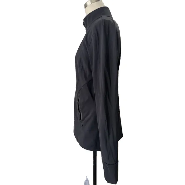 Lululemon Sleek Essentials Jacket Womens Size 12 Black Athletic Outdoor Luxtreme - Image 5