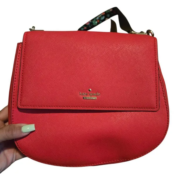 Kate Spade Red Cameron‎ Byrdie Saddle Bag - Image 4
