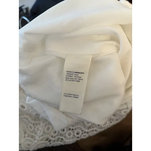 NWT Rebecca Minkoff White Lace 100% Cotton Grin Dress Sz‎ 2 Bridal Open Back - Image 10