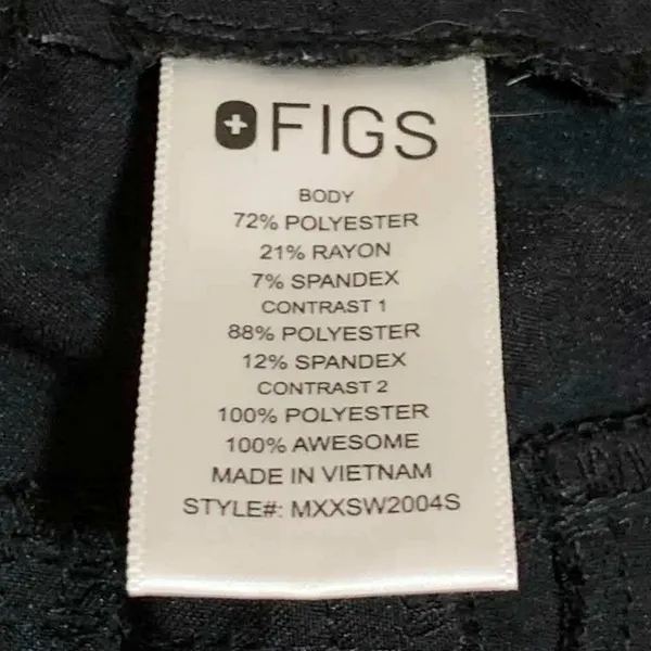 FIGS Technical Collection Zamora Jogger Pants M/S Black Scrub Bottoms Medcore - Image 8