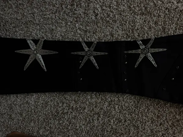 Publik Denim Black Beaded Star Flare Jeans Men’s Size 32x35 - Image 5