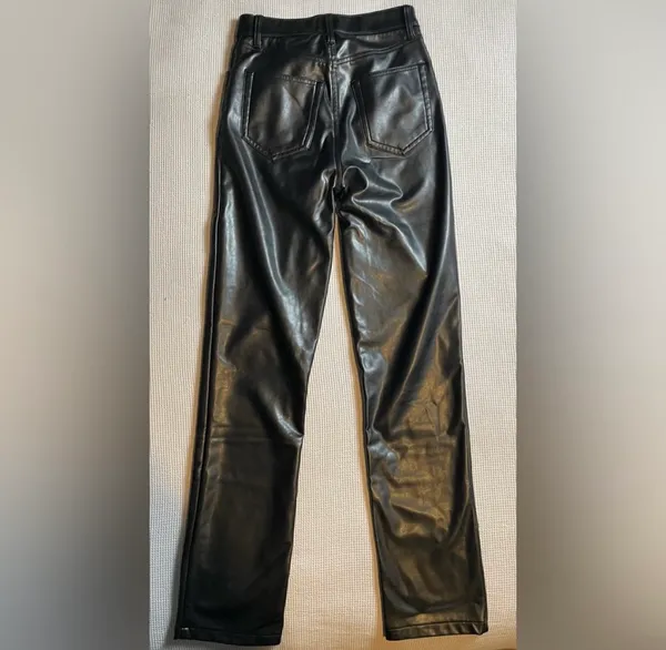 Abercrombie cross waist faux leather pants - Image 7