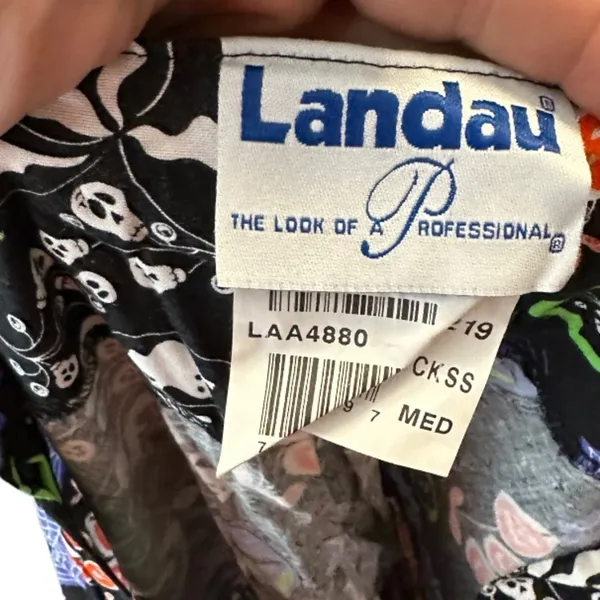 Landau Halloween Scrub‎ Shirt - Image 7