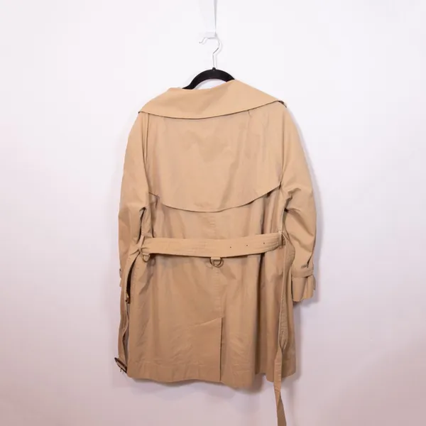 Burberry London Women's Cotton Poplin Double Breasted Trench Coat Jacket Tan 4 - Image 5