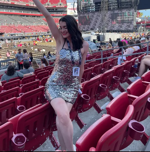 H&M Silver Sequin Bodycon Dress - Image 3