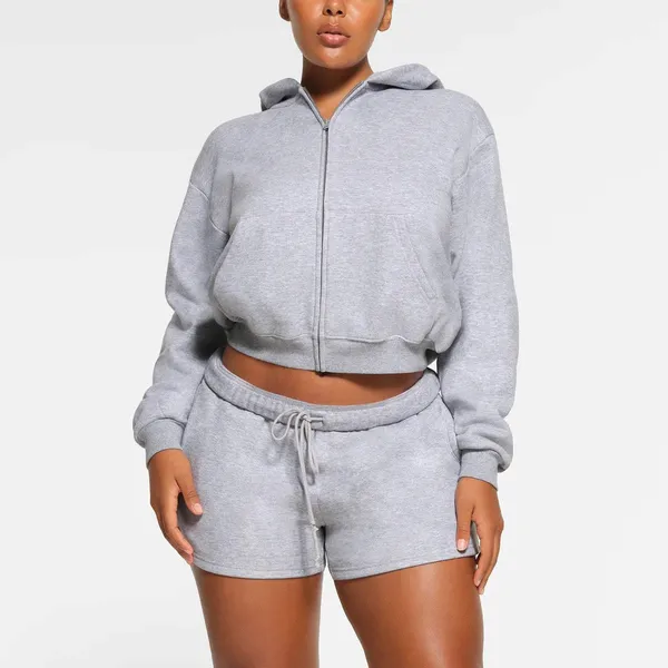 COTTON FLEECE CLASSIC SHORT Heather Grey Medium - Image 9