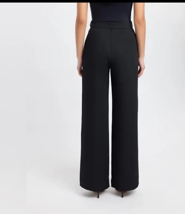 NWT Black Business Casual Pockets‎ Straight Pants XS COMMENSE - Image 2