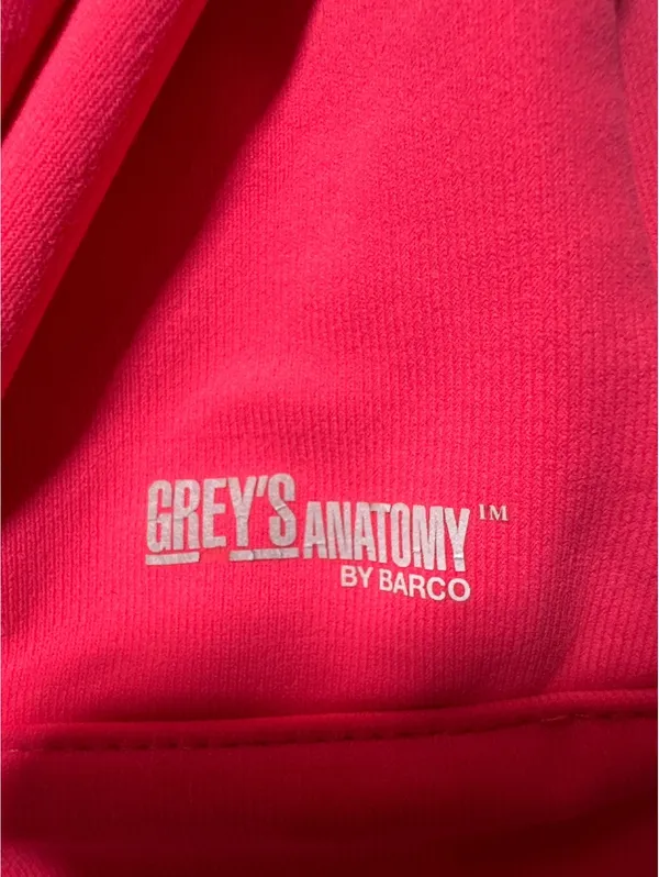 Bright Pink Grey's Anatomy Zip-Up Hoodie - Size Large, Comfy - Image 3