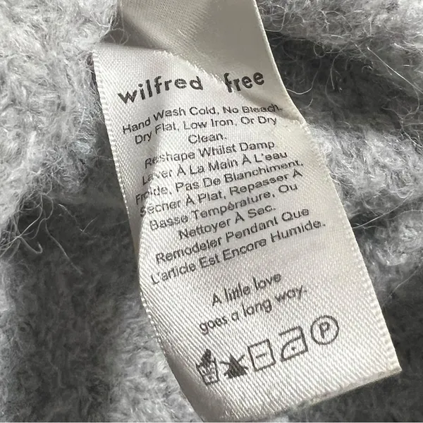 Aritzia Wilfred‎ Gwyneth Alpaca Wool Crop Quarter Zip Sweater O Ring Size XXS - Image 15
