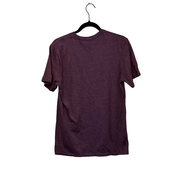 Blessed Graphic Tee‎ Medium Burgundy Christian Faith Shirt Minimalist Script Top - Image 2