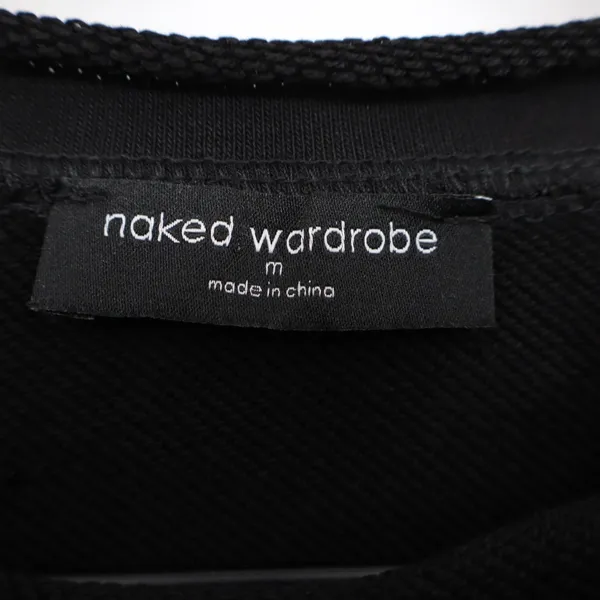 Naked Wardrobe Black Sweatshirt and Sweatpants Lounge Set Medium - Image 3
