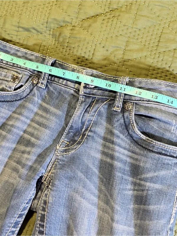 Miss Me Skinny Jeans Size 29 Medium Wash Embroidered Pockets JP6103S - Image 6