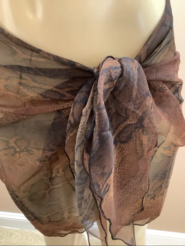 Zuliana Animal Print Sarong/Cover Up Skirt. Made in USA. New With Tags. - Image 2