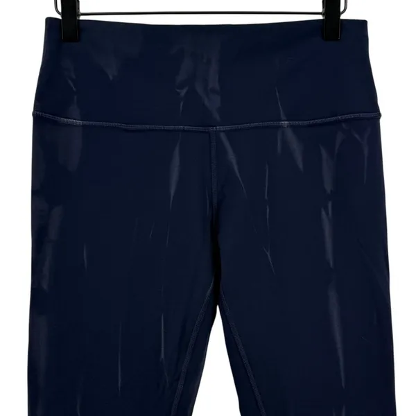 Lululemon Wunder Train High-Rise Crop 23" Sun Bleached Wash True Navy Women‎ 10 - Image 2