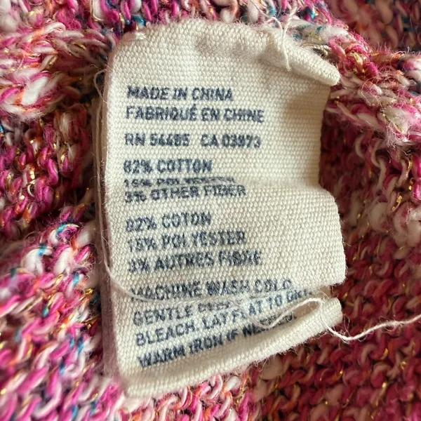 American Eagle Sweater Womens Small Pink Marled Knit Metallic Shimmer‎ Excellent - Image 6