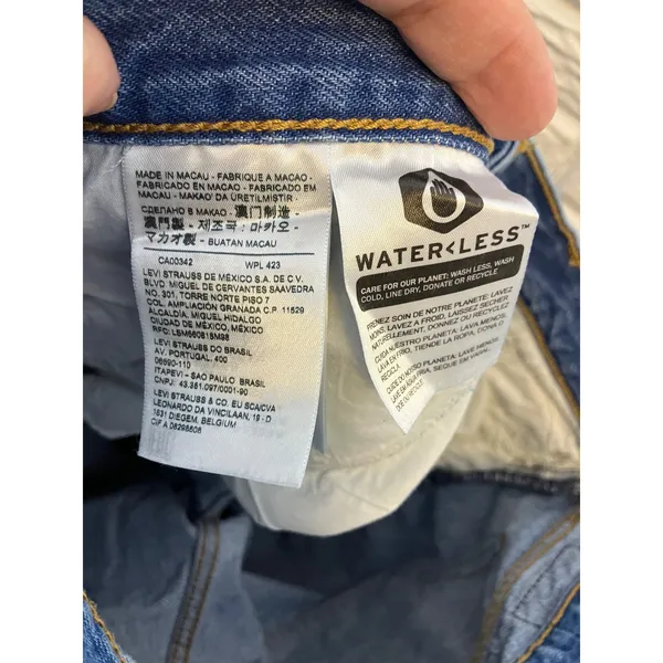 Levi's wedgie jeans distressed‎ 100% cotton trendy boho retro women's size 31 - Image 7