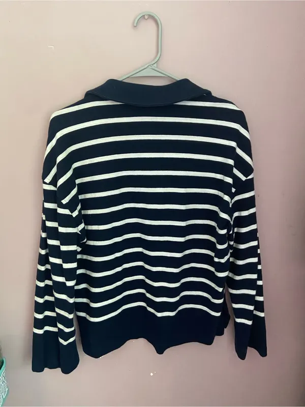 Madewell Blue and White Striped Shirt - Image 3