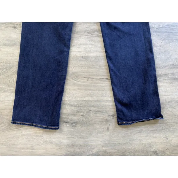 Levis 505 Women's Size 8 Straight Leg Mid Rise Dark Wash Stretch Denim Jeans - Image 6