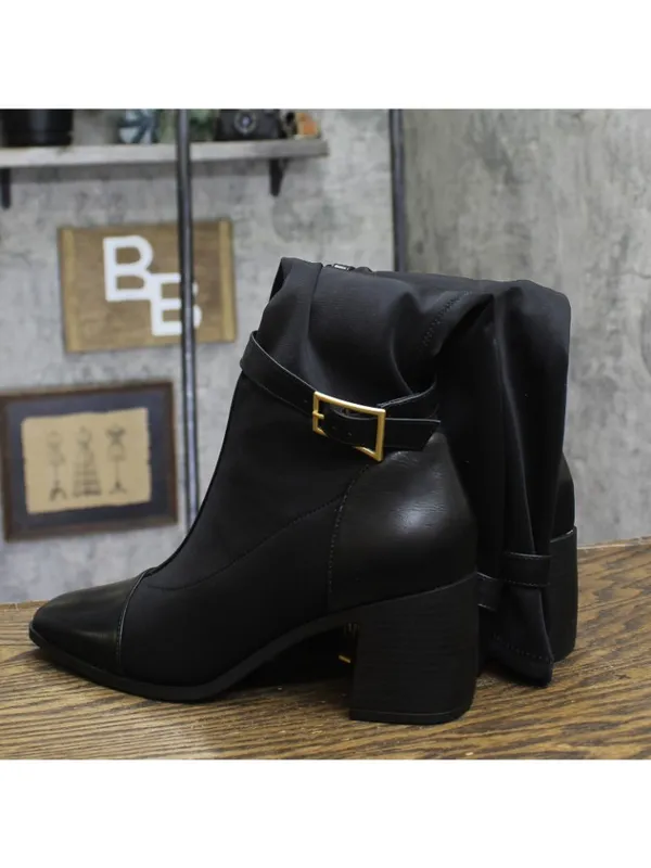 NWT Journee Collection Womens Buckle Knee High Gaibree Boots Black 8.5M - Image 5