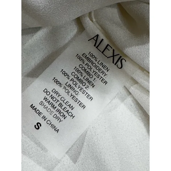 Alexis Zelda Cream Eyelet Embroidered Garden Midi Dress Sleeveless Size S - Image 15