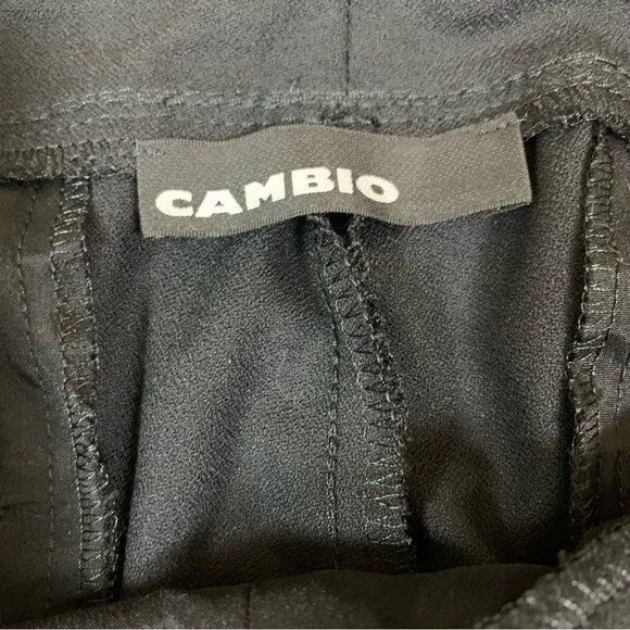 Cambio Jaqueline Black Relaxed Fit Drawstring Tapered Pants Comfort‎ Stretch 8 - Image 6
