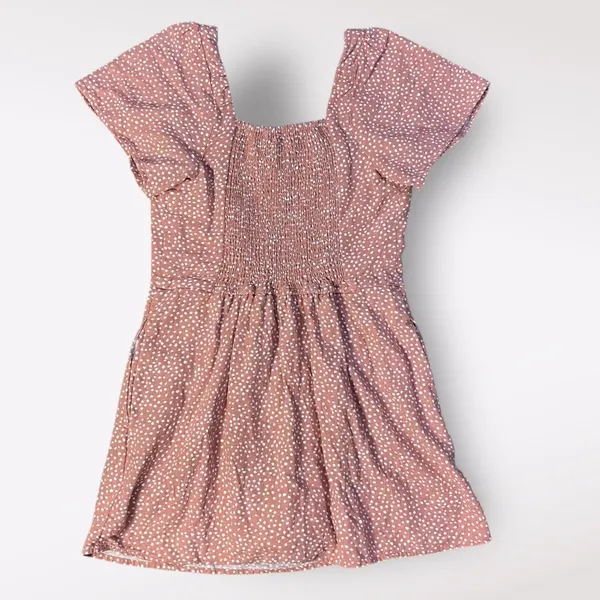 Abercrombie & Fitch‎ Linen Polka Dot Romper Womens Size XS Pink White - Image 6