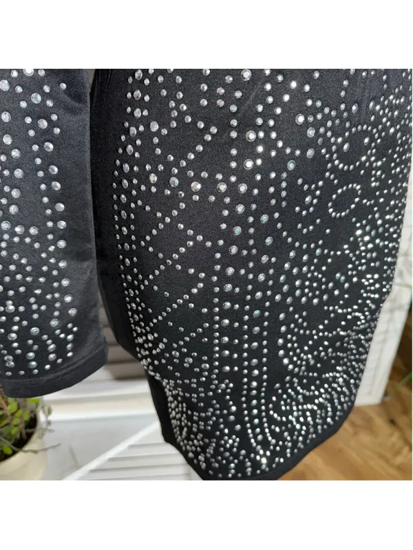 Vintage Y2K studded dress bodycon black punk goth rave alt edgy biker grunge M L - Image 8