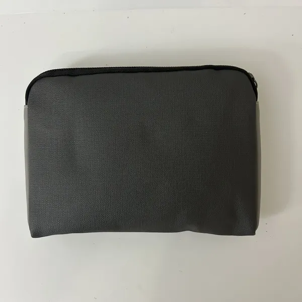 TUMI Delta Grey Pouch 8" Zippered‎ Soft Travel Case Toiletry w/Contents UNUSED - Image 5