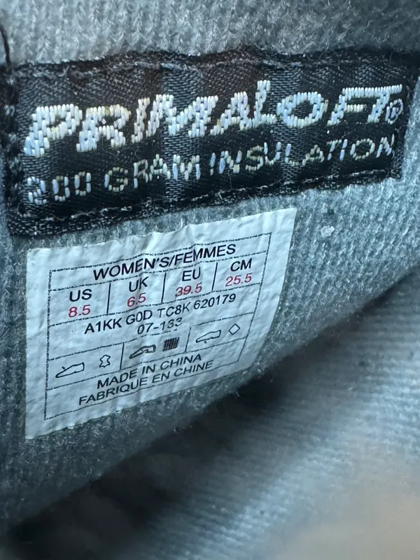 Primaloft Gray Distressed Leather Boots Size 8.5 - Image 8