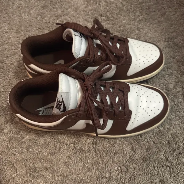 Nike Dunk Low Women’s Sneakers Brown and White - Image 2